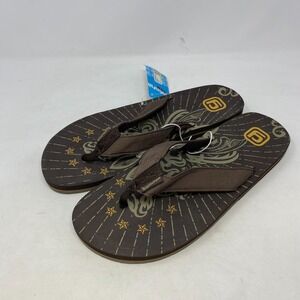 Gotcha Wingra Flip Flops Sandals Men's Size 13 Brown‎ Casual Beachwear